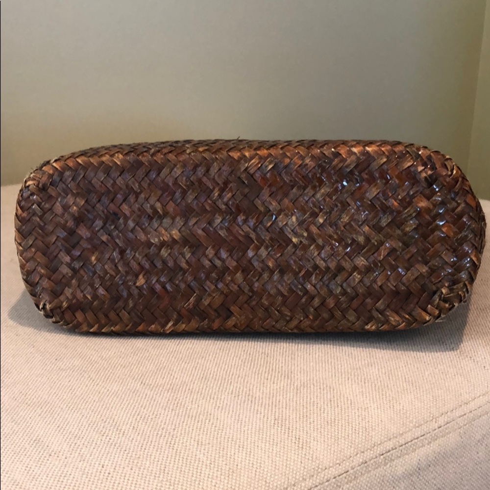 Brown woven straw bag - Picture 4 of 6